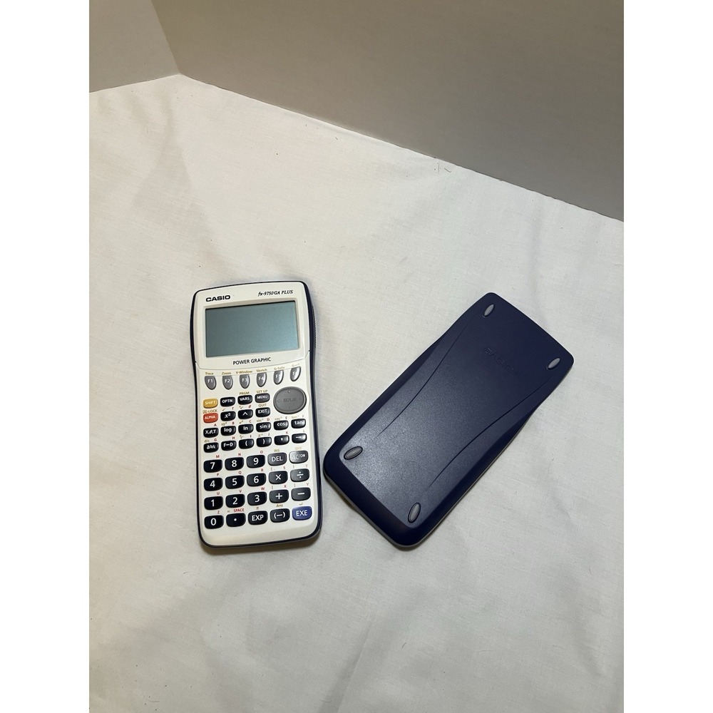 Casio FX-9750GII Graphing Calculator Blue & White Power Graphic - Tested Works
